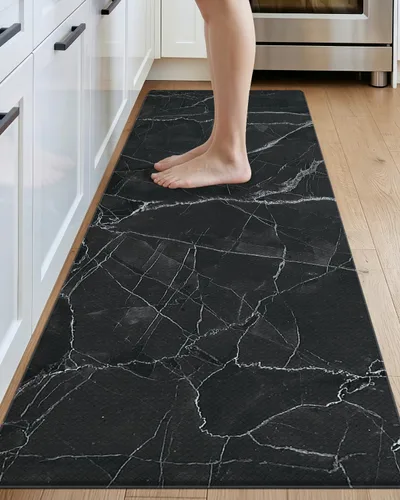 Vista 12 de DEXI Alfombrillas de cocina acolchadas antifatiga 23 x 86 pulgadas, color Azul