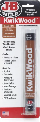 Vista 8 de Masilla Epoxi Putty de J-B Weld KwikWood para reparar madera, 1 oz, Beige, 8257