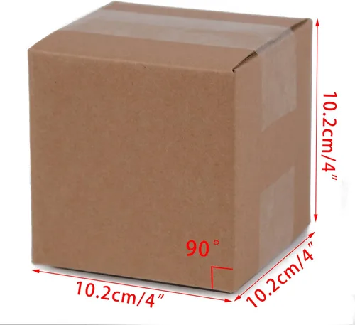 Vista 2 de SUNLPH Cajas de envío de 4 x 4 x 4 pulgadas, cajas pequeñas de cartón corrugado, paquete de 25