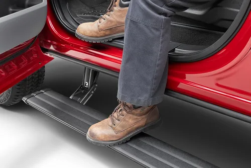 Vista 2 de RealTruck AMP Research PowerStep Vision - Escalones retráctiles para camión eléctrico con luces LED Compatible con Ford F-150 2015-2021 96151-01A
