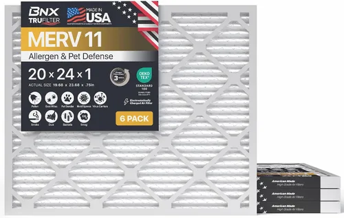 Vista 14 de BNX TruFilter - Filtro de aire MERV 11 de 10 x 10 x 1 pulgadas (paquete de 4) – Fabricado en Estados Unidos – Defensa contra Alérgenos Filtros