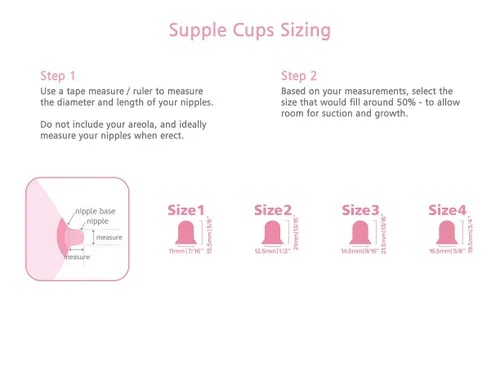 Vista 4 de Supple Cups para pezones planos, tímidos e invertidos (talla 1)