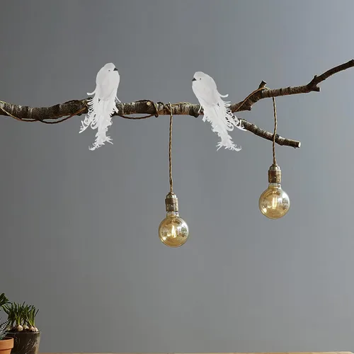 Vista 2 de Paquete de 12 palomas blancas artificiales, decoración de palomas blancas con clips de metal, plumas de simulación, mini pájaros blancos con clip
