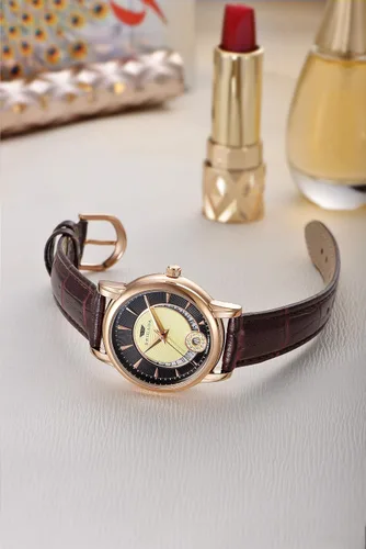Vista 3 de BRIGADA Women's Watch Elegant Watch for Women Waterproof Leather Strap Ladies Watch
