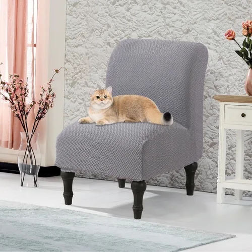 Vista 9 de JIAN YA NA Funda para silla decorativa sin brazos, funda elástica para silla sin brazos, fundas de elastano para sillas sin brazos, funda para silla