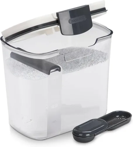 Vista 10 de ProKeeper - Envase de almacenamiento de harina, 4 cuartos de galón, plástico libre de BPA, apto para lavavajillas Incluye barra de nivelación