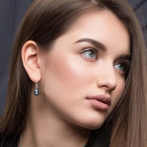 Vista 51 de Aretes colgantes de cristal austriaco con forma de lágrima para mujer, joyería hipoalergénica de plata de ley 925