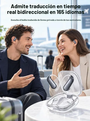 Vista 3 de NE38 AI Traducción Auriculares en tiempo real 165 idiomas Traductor