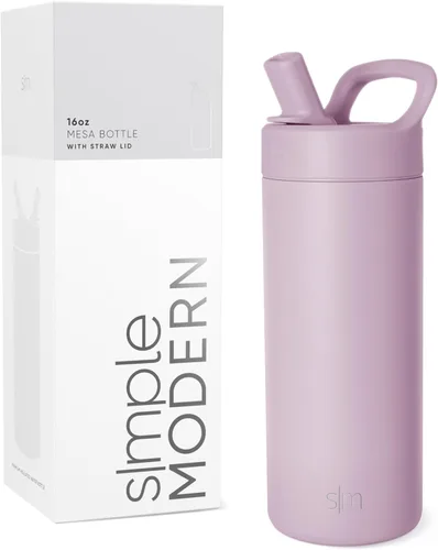 Vista 40 de Simple Modern Botella de agua con tapa de pajilla Termo de acero inoxidable aislado Botellas de agua reutilizables para viajes para gimnasio