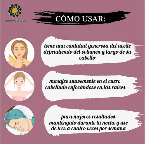 Vista 2 de AYURVEDASHREE Aceite para el cabello con cebolla roja, semillas negras, coco, almendra y sésamo – 3.4 fl oz 3.38 fl oz – Ingredientes naturales