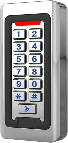 Vista 3 de Teclado de control de acceso para puerta, acero inoxidable IP68 resistente al agua, 2000 usuarios, entrada y salida Wiegand de 26 bits, control