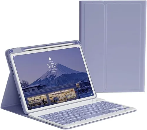Vista 7 de Funda de teclado compatible con iPad de 9ª/8ª/7ª generación de 10.2 pulgadas 2021/2020/2019, iPad Air de 10.5 pulgadas de 3ª generación/iPad Pro