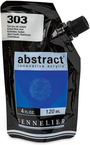 Vista 43 de Sennelier Bolsa de pintura acrílica abstracta, 4.05 onzas líquidas (paquete de 1), azul celeste