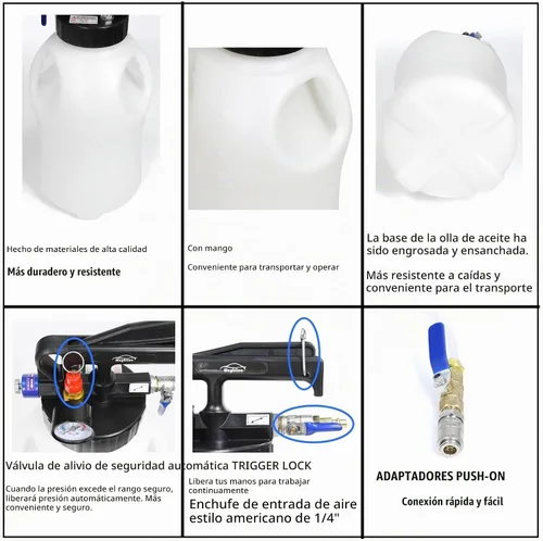 Vista 5 de Bomba de fluido de transmisión de 6L y bomba extractora de aceite, bomba de fluido de transmisión automática de 6L, extractor/dispensador de fluido