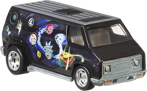 Vista 3 de Hot Wheels Pop Culture VW DLX Station Wagon Vehículo a escala 1:64 para niños de 3 años en adelante y coleccionistas de autos de juguete clásicos