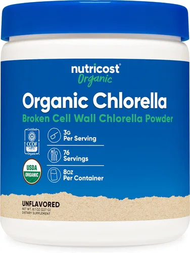 Vista 7 de Nutricost Clorella orgánica 8oz (.5 libras) (2 botellas) - 3000mg por porción