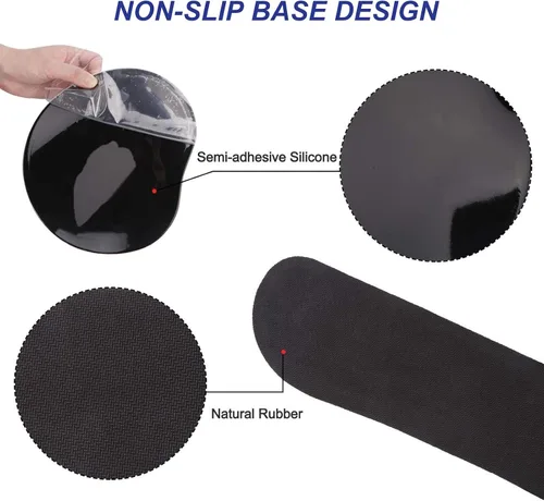 Vista 6 de ArtSo - Reposamuñecas mejorado para el teclado y la alfombrilla del mouse, almohadilla de gel ergonómica con base de goma antideslizante