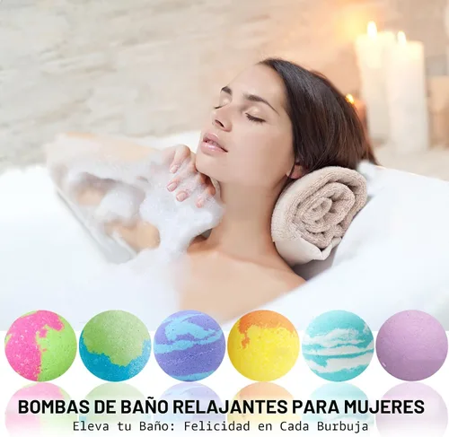 Vista 6 de Bombas de baño para mujeres relajantes con mensajes inspiradores, set