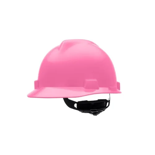Vista 14 de MSA 495851 V-Gard - Casco de seguridad, con suspensión de trinquete Fas-Trac III, carcasa de polietileno, protección anti-impacto superior, correas