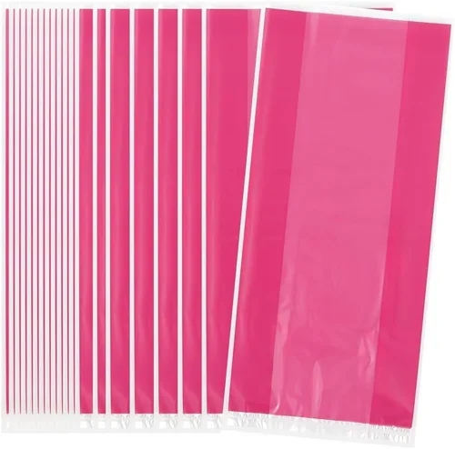 Vista 13 de Bolsas de plástico de celofán azul bebé para fiestas - 11.5" x 5" (30 unidades) Perfectas para regalos, dulces, golosinas
