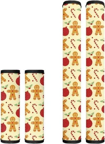 Vista 14 de Black Ornament Refrigerator Door Handle Covers Set of 4