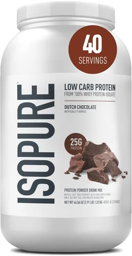 Vista 17 de Isopure Proteína aislada de suero de carbohidratos en polvo, crema