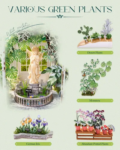 Vista 4 de Rolife Kits de invernadero miniatura DIY para adultos-oasis de oxígeno