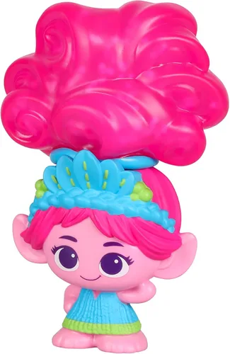 Vista 5 de DREAMWORKS TROLLS Band Together - Muñeca de pelo esponjosa y elástica con purpurina – Amapola para cabello elástico
