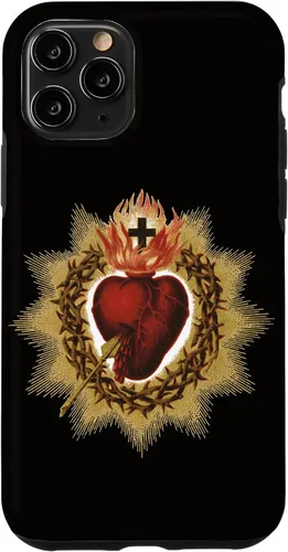Vista 29 de Carcasa con icono católico del Sagrado Corazón de Jesús para iPhone 17