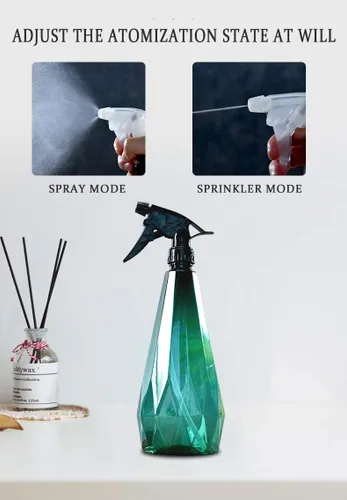 Vista 3 de Botella de spray ámbar para limpieza, plástico saludable y botella de spray de 32 onzas para cabello, manos, ropa, baño y plantas, botellas de spray