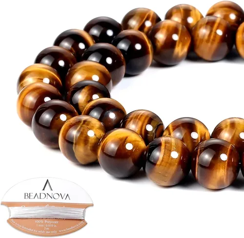 Vista 36 de Cuentas Beadnova redondas de ónix negro de 4 mm, sueltas, para hacer joyas (90-92 piezas)