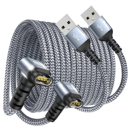 Vista 10 de Garmin - Cable cargador para reloj en ángulo recto, carga rápida, nailon trenzado, 4 pies Para Fenix 5/5S/5X/6/6S/6X/Plus/Pro/7/7S/7X/8, Gris