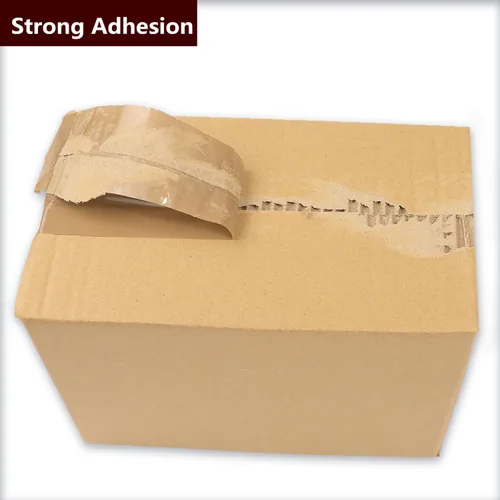 Vista 3 de CHUANGSEED 2 paquetes de cinta de embalaje marrón con dispensador - 2.7 mil x 1.9 pulgadas x 55Y Cinta de embalaje resistente para cajas de mudanza