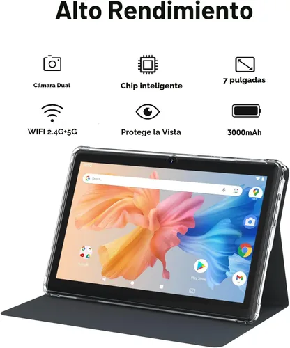 Vista 3 de PEICHENG Tablet Android 14.0 de 7", RAM 8GB(3+5Expand)+32GB ROM, Tabletas, Cámara Dual, Pantalla IPS de 1024 x 600, Expansión de 1TB, Tablet