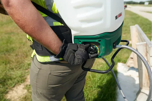 Vista 3 de Field King Pulverizador de mochila de flujo variable con batería de iones de litio de 18 V