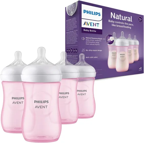 Vista 22 de Philips Avent - Biberón natural con boquilla de respuesta natural, azul, 4 onzas, paquete de 4, SCY900/24