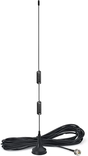 Vista 2 de Bingfu Antena de radio FM con base magnética, antena FM y antena de bucle AM para Pioneer Onkyo, Yamaha Marantz, radio digital HD para interiores