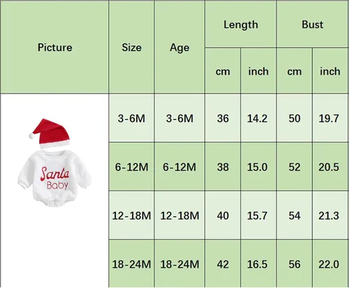Vista 7 de Mameluco de Navidad para bebé recién nacido, niña, niño, sudadera con gorro de Papá Noel