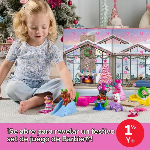 Vista 2 de Fisher-Price Calendario de Adviento de Little People Barbie