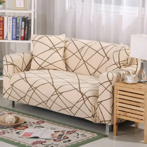 Vista 24 de IMYOGI Funda de sofá de alta elasticidad estampada, funda de elastano elástica para sofá de esquina, lavable para 3 cojines, protector de muebles