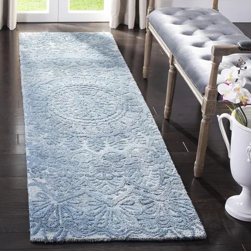 Vista 28 de SAFAVIEH Marquee Collection - Alfombra decorativa, 2 x 3 pies, beige y marfil, lana de medallón de mandala hecha a mano, ideal para zonas de alto
