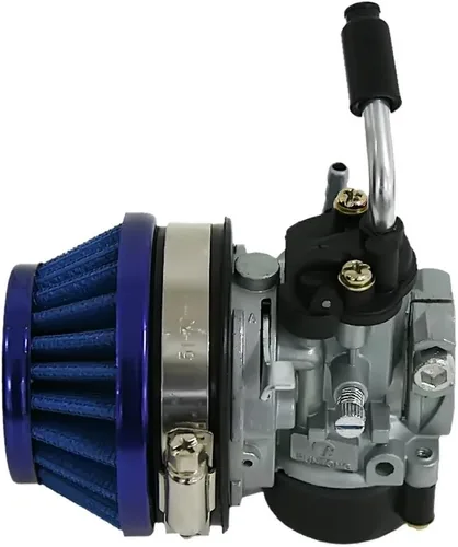Vista 5 de JRL Conjunto de carburador de 2 tiempos de 80 cc para motor de 100 cc, 49 cc, 50 cc, 66 cc, motor motorizado, motocicleta, bicicleta, motor de gas