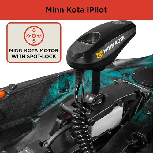 Vista 4 de Old Town Sportsman AutoPilot 136 Solo Sit-on-Top Fishing Motorized Kayak, with Minn Kota Motor, 13 ft 6 in
