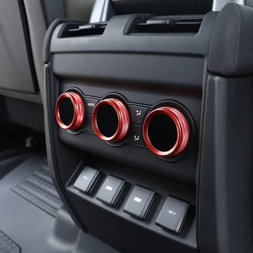 Vista 5 de Anillos de ajuste de aire acondicionado trasero para Land Rover Defender 110 2020 accesorios de coche (rojo)