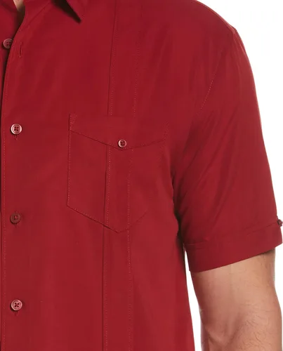 Vista 6 de Cubavera Men's Two-Pocket Double Pintuck Short Sleeve Button-Down Shirt