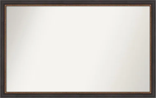Vista 169 de Amanti Art Espejo de baño negro para sobre el fregadero, 23 x 23 pulgadas, espejo cuadrado negro Ashton, marco de madera tradicional mediano, se