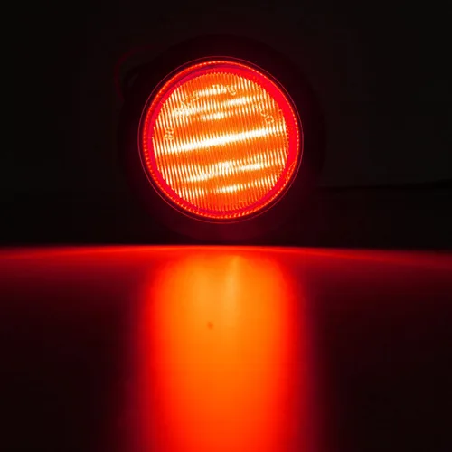 Vista 4 de Luces marcadoras LED redondas para remolque de 2.5 pulgadas, 8 ámbar + 8 rojas, luces marcadoras laterales de separación LED redondas de 2.5