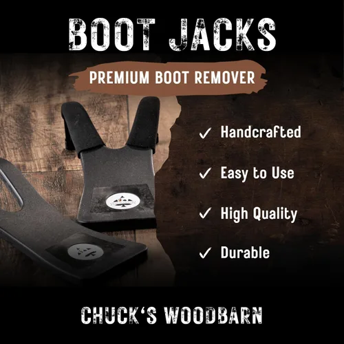 Vista 5 de Chuck's Woodbarn Extractor de arranque Black Jack Removedor de botas Removedor de gato de zapatos