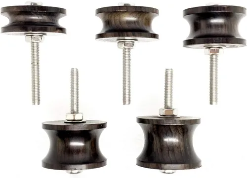 Vista 5 de 7pcs Black Ebony Wood Leather Burnisher: cabeza pulida eléctrica, fácil de usar. Profesional para bruñido de bordes y pliegues, compatible