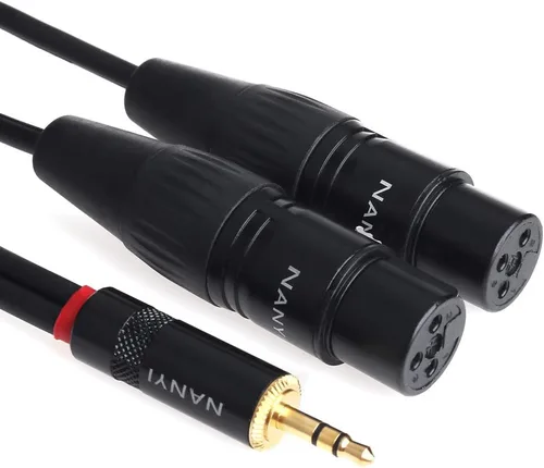Vista 12 de NANYI XLR cable de micrófono macho a macho, cable de conexión de 3 pines, 1.6 pies 3-pin XLR male to male patch cable; 1.6ft; 25AWG OFC; copper